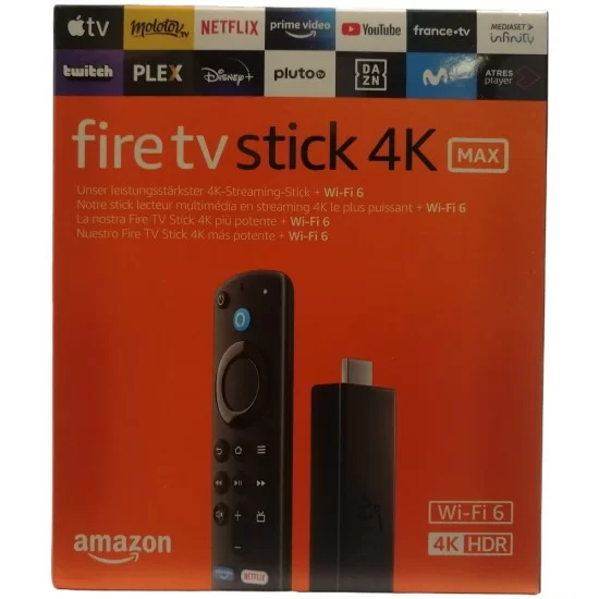 New Fire TV Stick 4K Max streaming device, Wi-Fi 6, Alexa Voice