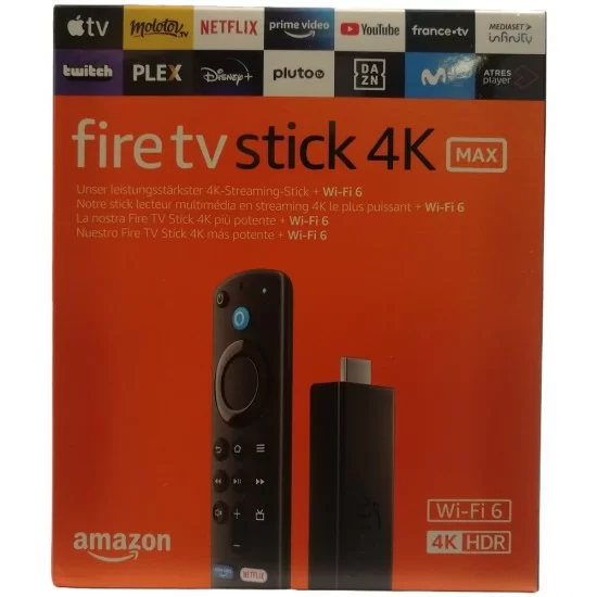 Fire TV Stick 4K Max streaming device, Wi-Fi 6, Alexa Voice Remote  (includes TV controls)