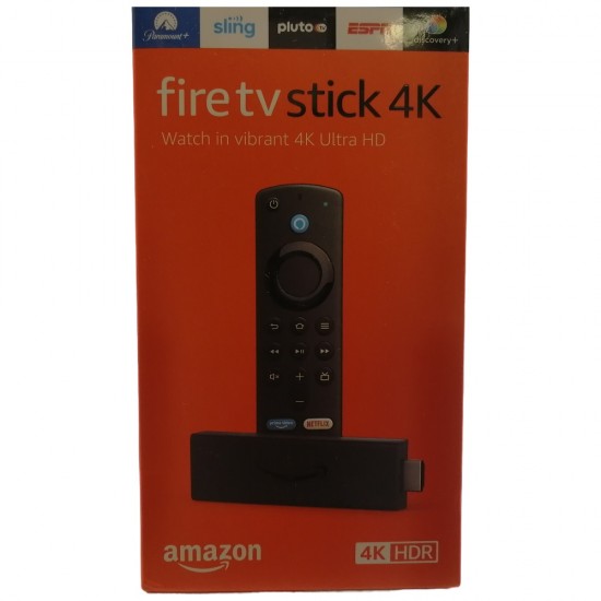 AMAZON FIRE STICK 4K ULTRA HD WITH ALEXA VOICE REMOTE TV MEDIA PLAYER FIRESTICK