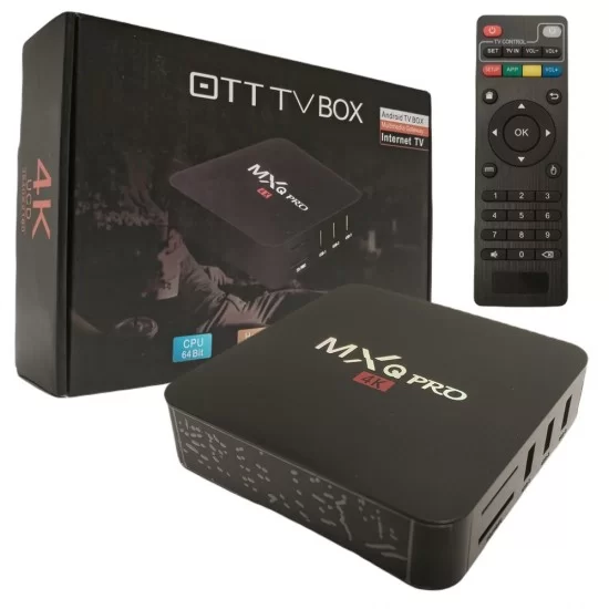 MXQ Pro 4K Ultra HD 64Bit Wifi Android 7.1 Quad Core Smart TV Box Media  Player