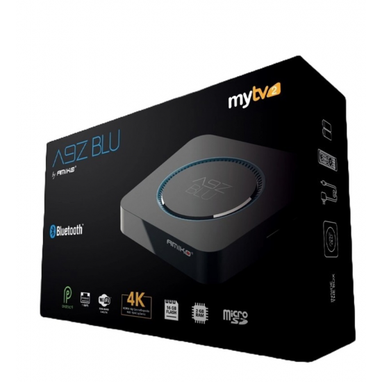Amiko A9Z BLU OTT 4K Digital Media Player Streaming UHD Receiver WiFi UHD - Iptv