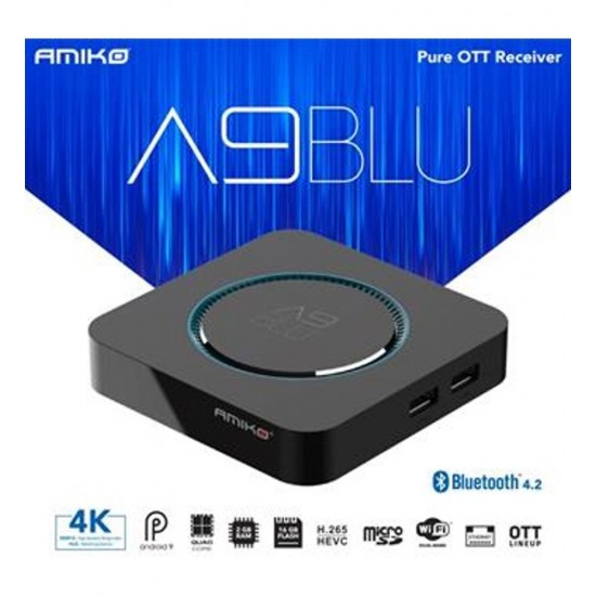 Amiko A9Z BLU OTT 4K Digital Media Player Streaming UHD Receiver WiFi UHD - Iptv