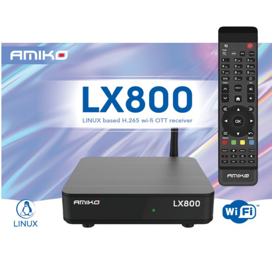 Amiko LX800 HD Linux Set Top Box Based H.265 MYTV WiFi OTT IPTV Media Streamer