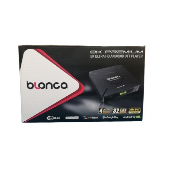 Redline Blanca 4K–8K Ultra HD Android OTT Player – Android 12 (4GB RAM / 32GB) Redline Blanca 4K–8K Ultra HD Android OTT Player – Android 12 (4GB RAM / 32GB)