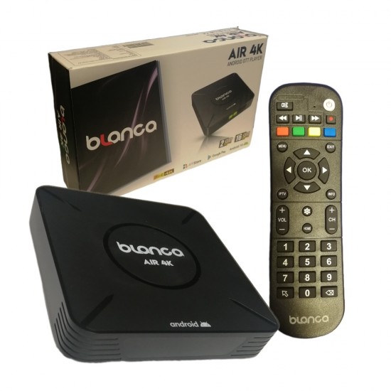 Android OTT Player Blanca AIR 4K 2 GB 16 GB Google Play Android 10 Android OTT Player Blanca AIR 4K 2 GB 16 GB Google Play Android 10
