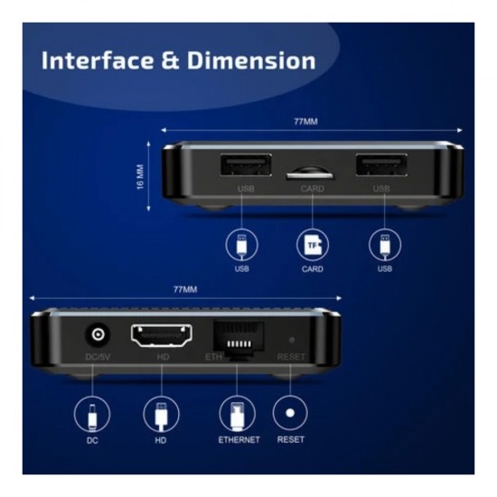 X98Q Android TV Box 2GB RAM 16GB Storage – 4K UHD Smart Media Player
