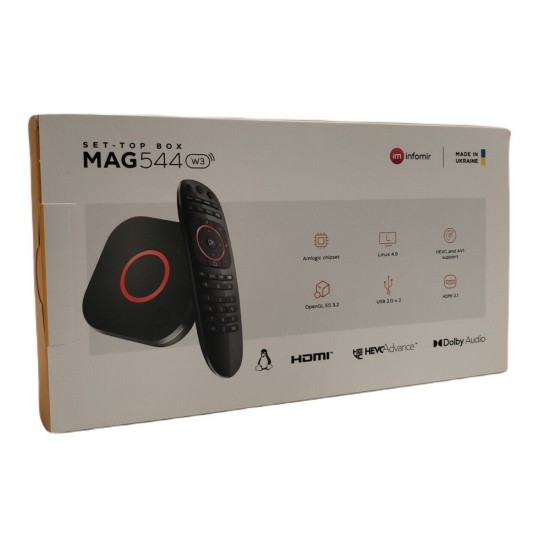 MAG 544W3 WI-FI IPTV SET TOP BOX MODEL 2023 INFOMIR MAGBOX QUAD-CORE ARM GENUINE