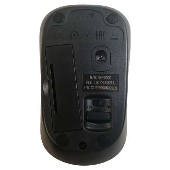 WIRELESS MOUSE GENIUS NX-70000 1200DPI 3 BUTTONS USB PICO RX PC LAPTOP MACBOOK