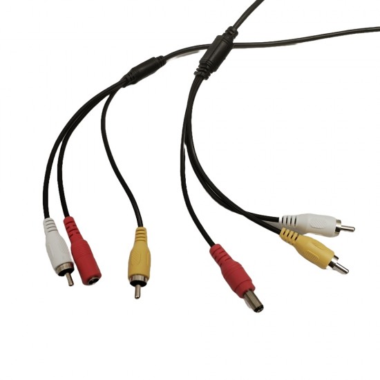 30M AV POWER CCTV CAMERA EXTENSION CABLE PHONO RCA VIDEO DC POWER SPY SECURITY