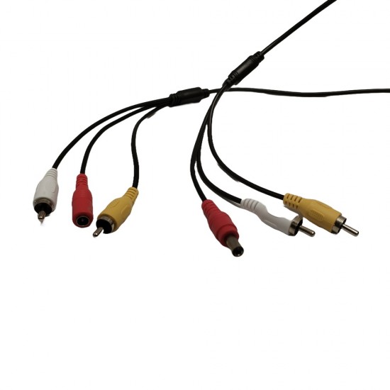 30M AV POWER CCTV CAMERA EXTENSION CABLE PHONO RCA VIDEO DC POWER SPY SECURITY