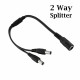2 WAY DC POWER SPLITTER CABLE FOR CCTV 12V DC CAMERA LEAD EXTENSION RCU ADAPTER 