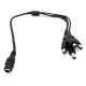 4 WAY DC POWER SPLITTER CABLE FOR CCTV 12V DC CAMERA LEAD EXTENSION RCU ADAPTER 