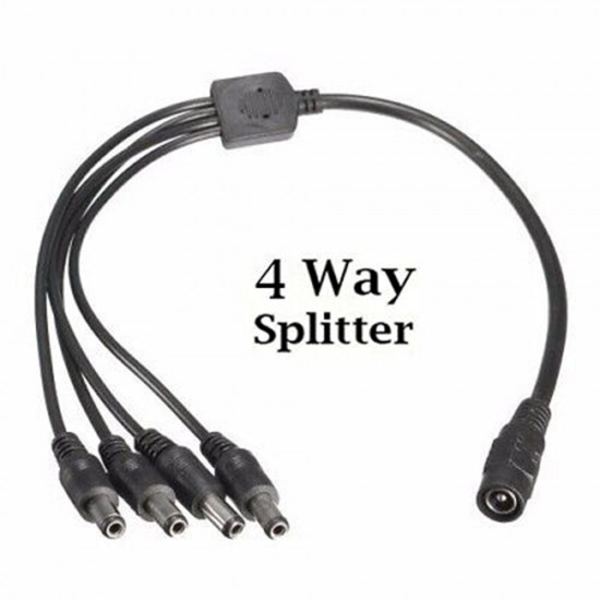 4 WAY DC POWER SPLITTER CABLE FOR CCTV 12V DC CAMERA LEAD EXTENSION RCU ADAPTER from Satcity.ie Ireland Limerick 4 WAY DC POWER SPLITTER CABLE FOR CCTV 12V DC CAMERA LEAD EXTENSION RCU ADAPTER