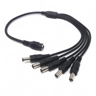 5 WAY DC POWER SPLITTER CABLE FOR CCTV 12V DC CAMERA LEAD EXTENSION RCU ADAPTER 