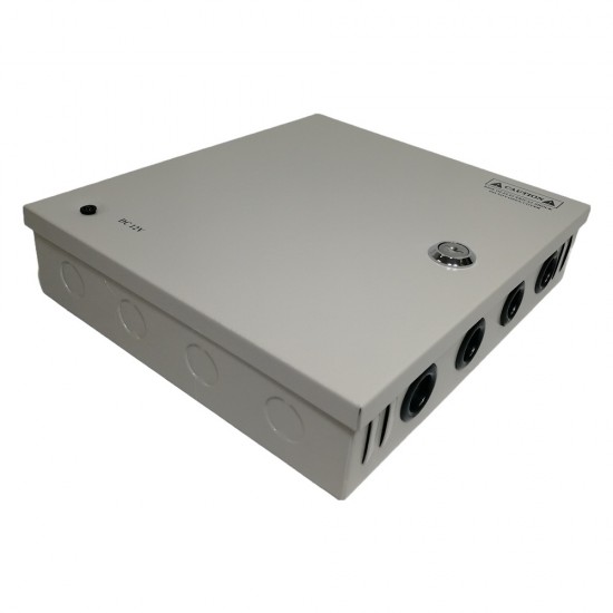Klear 12V 10A 9-Way Box PTC CCTV Power Supply
