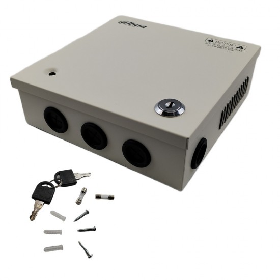Dahua 12V 5A 9 Output Boxed PSU