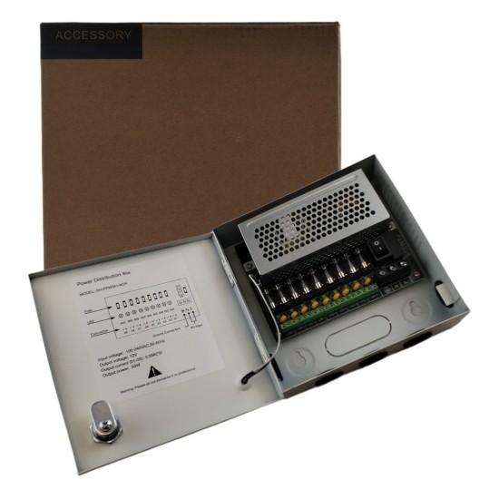 Dahua 12V 5A 9 Output Boxed PSU