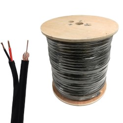 RG59 + 2 CORE POWER CABLE CCTV VIDIO ON A WOODEN DRUM BLACK INSTALLATIONS 100M RG59 + 2 CORE POWER CABLE CCTV VIDIO ON A WOODEN DRUM BLACK INSTALLATIONS 100M
