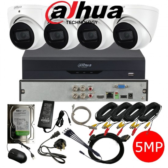 Dahua 4 Channel CCTV Camera System 4 x 5MP DVR 1TB HDD Outdoor Home Security Kit KIT from Satcity.ie Ireland Limerick Dahua 4 Channel CCTV Camera System 4 x 5MP DVR 1TB HDD Outdoor Home Security Kit KIT from Satcity.ie Ireland Limerick