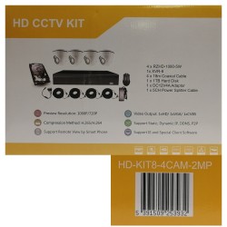 REVEZ 8 CHANNEL CCTV CAMERA SYSTEM 4 X 2MP DVR 1TB HDD OUTDOOR HOME SECURITY KIT REVEZ 8 CHANNEL CCTV CAMERA SYSTEM 4 X 2MP DVR 1TB HDD OUTDOOR HOME SECURITY KIT
