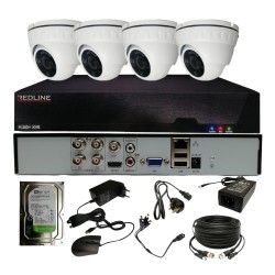 CCTV KIT Redline 4 CHANNEL DVR 4 X 5MP SECURITY CAMERA 1TB HDD OUTDOOR CCTV KIT Redline 4 CHANNEL DVR 4 X 5MP SECURITY CAMERA 1TB HDD OUTDOOR