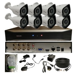 8 X 5MP SECURITY CAMERA CCTV KIT Redline 8 CHANNEL DVR 1TB HDD OUTDOOR