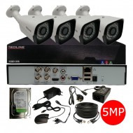 CCTV KIT Redline 4 CHANNEL DVR 4 X 5MP SECURITY CAMERA 1TB HDD OUTDOOR