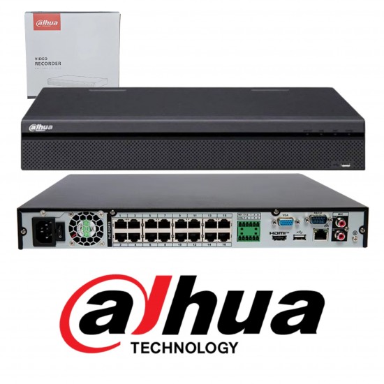 Dahua IP 16 Channel Wizsense & AcuPick NVR 16PoE 2HDD 1U NVR5216-16P-EI
