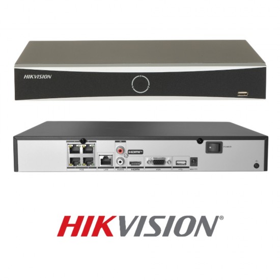 Hikvision 4CH POE Acusense NVR 4K DS-7604NXI-K1/4P from Satcity.ie Ireland Limerick Hikvision 4CH POE Acusense NVR 4K DS-7604NXI-K1/4P