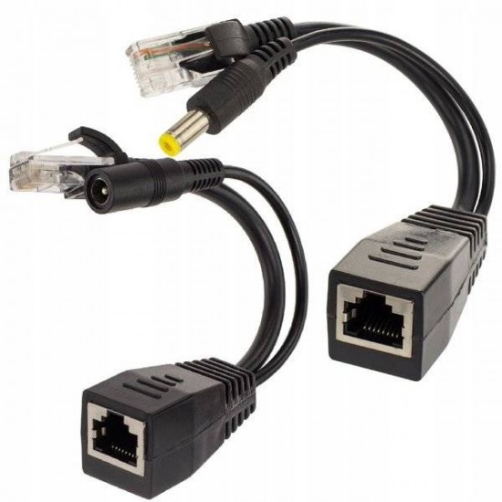 Passive PoE Injector  Splitter Adapter Cable Set