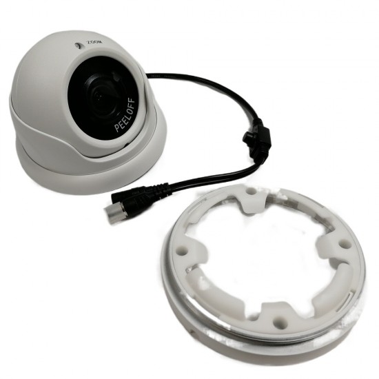 Revez AHD Dome Camera 1080p 2.8mm-12mm Varifocal Lens 30m IR 12v DC White