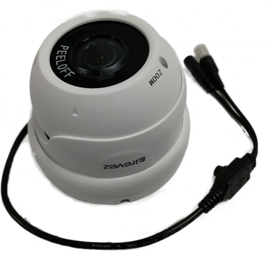 Revez AHD Dome Camera 1080p 2.8mm-12mm Varifocal Lens 30m IR 12v DC White