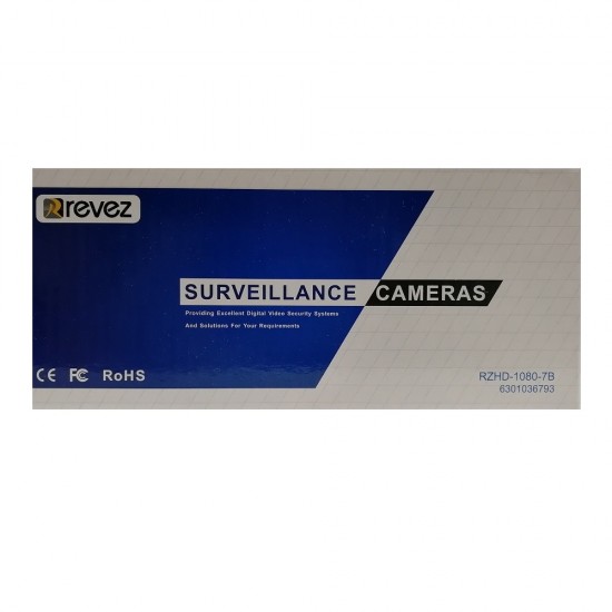 Revez AHD Mini Bullet Camera 1080p 3.6mm Fixed Lens 20m IR 12v DC RZHD-1080-7B