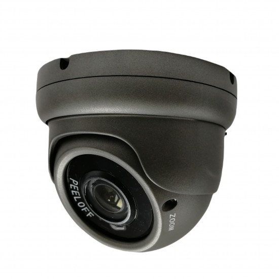 Revez AHD Dome Camera, 1080p, 2.8mm-12mm Varifocal Lens, 30m IR, 12v DC Black