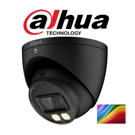 Dahua HDCVI 5MP Full Colour LED Dome Camera 2.8mm 40m LED Built in Mic Black from Satcity.ie Ireland Limerick Dahua HDCVI 5MP Full Colour LED Dome Camera 2.8mm 40m LED Built in Mic Black
