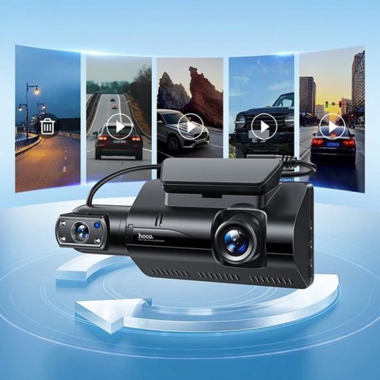 Hoco DI07 Max Dual Camera Driving Recorder Dash Camera (Wifi Version)