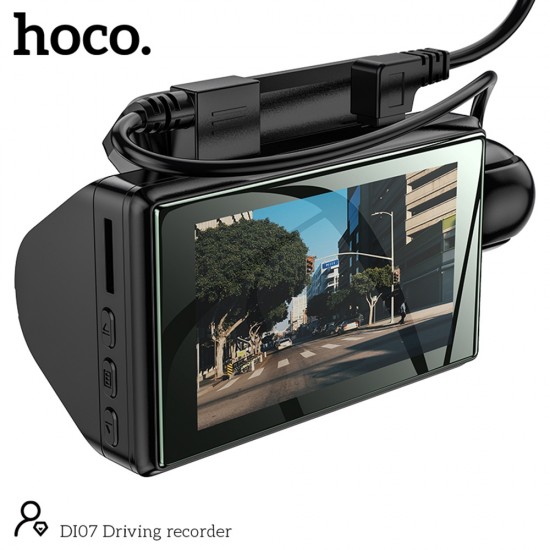 Hoco DI07 Max Dual Camera Driving Recorder Dash Camera (Wifi Version)