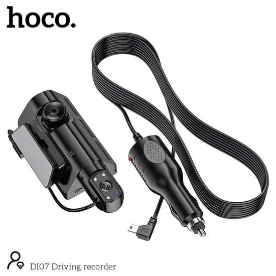 Hoco DI07 Max Dual Camera Driving Recorder Dash Camera (Wifi Version)