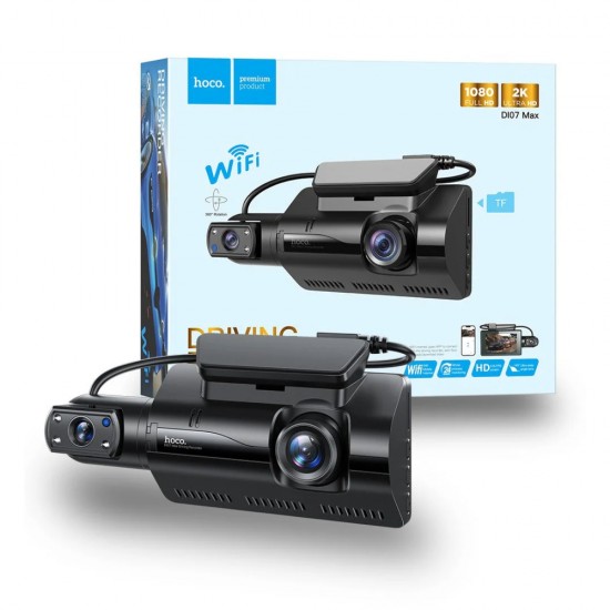 Hoco DI07 Max Dual Camera Driving Recorder Dash Camera (Wifi Version)