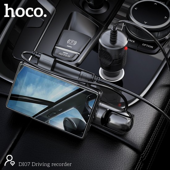 Hoco DI07 Max Dual Camera Driving Recorder Dash Camera (Wifi Version)