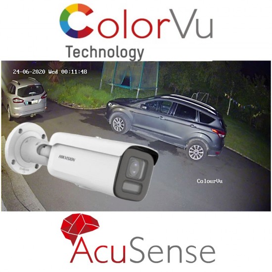Hikvision IP 8MP Bullet Camera 2.8mm Hybrid Colorvu Acusense 2 Way Audio Strobe
