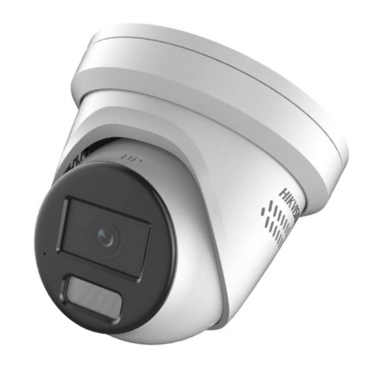Hikvision IP 4MP Hybrid Turret Camera 2.8mm / Colorvu + Acusense with Strobe 2 Way Audio