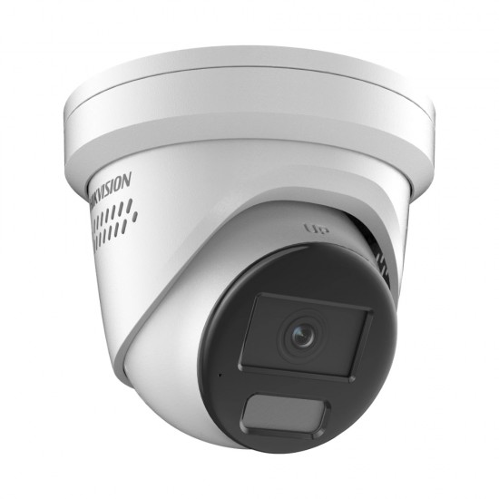 Hikvision IP 4MP Hybrid Turret Camera 2.8mm / Colorvu + Acusense with Strobe 2 Way Audio