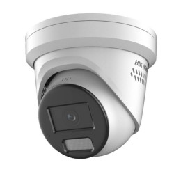 Hikvision IP 4MP Hybrid Turret Camera 2.8mm / Colorvu + Acusense with Strobe 2 Way Audio