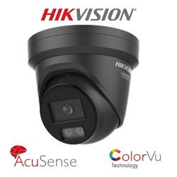 Hikvision IP Gen3 4MP 4K Turret Camera 2.8mm Hybrid Colorvu 3.0 Acusense Mic Black