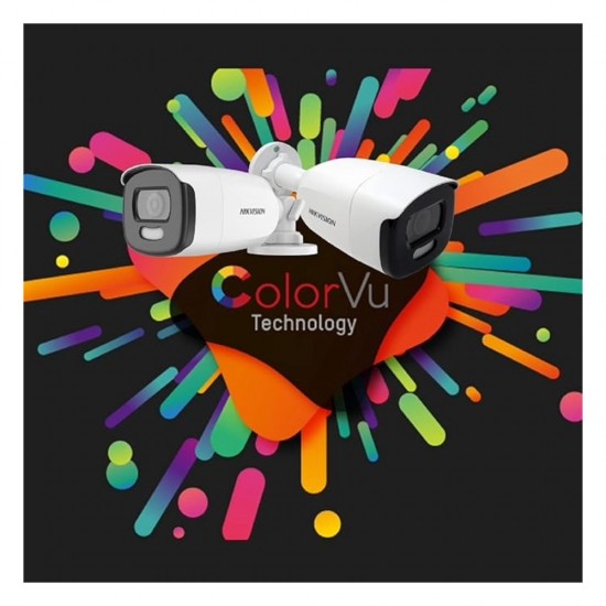 Hikvision Turbo 5MP Colorvu PoC Bullet Camera 40m White Light 2.8mm