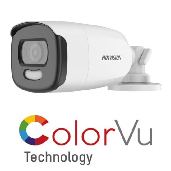 Hikvision Turbo 5MP Colorvu PoC Bullet Camera 40m White Light 2.8mm