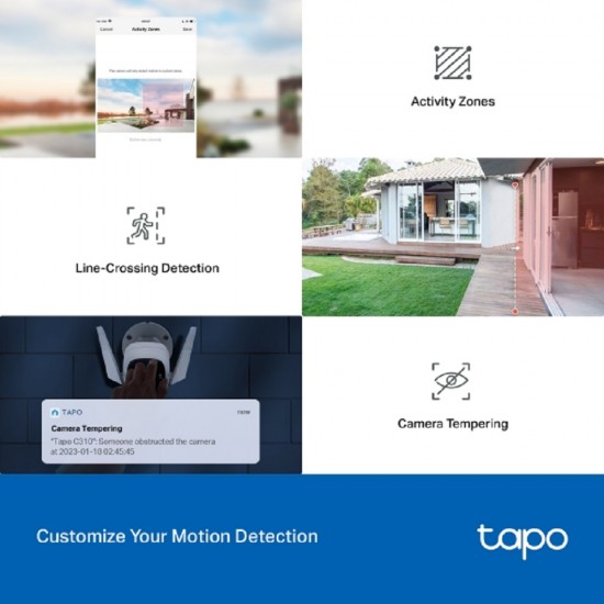 OUTDOOR QHD SMART SECURITY WI FI CAMERA WITH COLOUR AT NIGHT TP-LINK TAPO C310