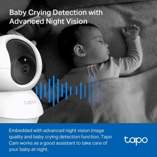 TP-Link Tapo Pan Tilt Smart Security Camera Indoor CCTV C200