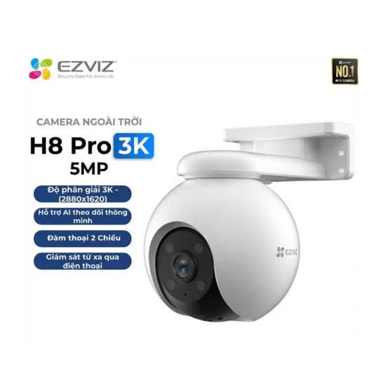 EZVIZ H8 Pro 3K Pan & Tilt WiFi Camera 5MP, AI, Active Defence, ColourVu
